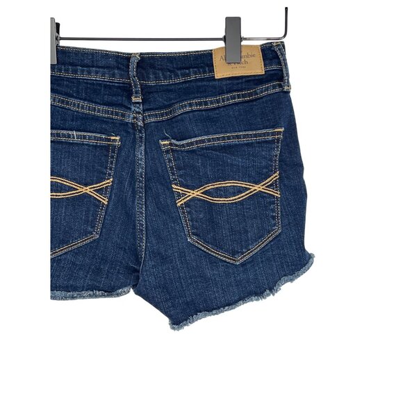 Abercrombie & Fitch High Rise Distressed Cutoff Jean Shorts Women’s 0 (25) - Picture 9 of 13